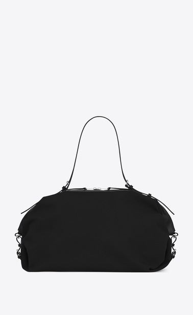 SAINT LAURENT ID bags Herren Große verstellbare ID Tasche aus schwarzem Canvas b_V4